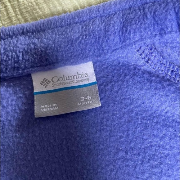 Purple Fleece Columbia Infant Jacket 3-6 Months - Picture 4 of 8